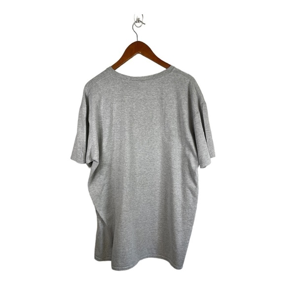 MAMA Graffic Tee Heather Grey with Navy Floral Print - Picture 5 of 5